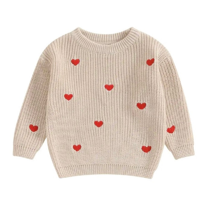 Beige Love Is In The Air Knit Sweater