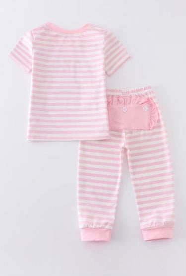 Pink Striped Bunny Pjs