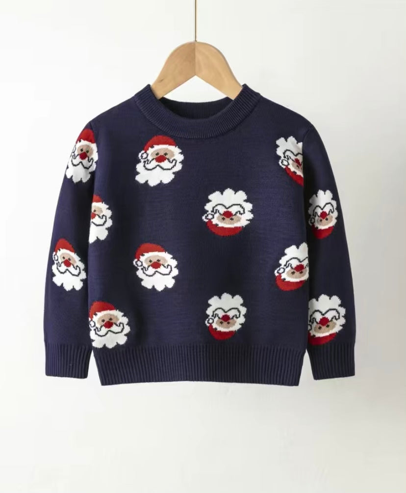 Navy Santa Sweater