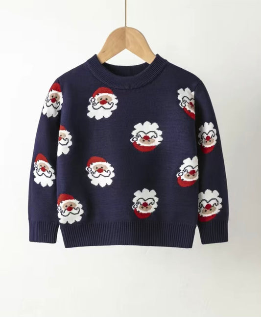 Navy Santa Sweater