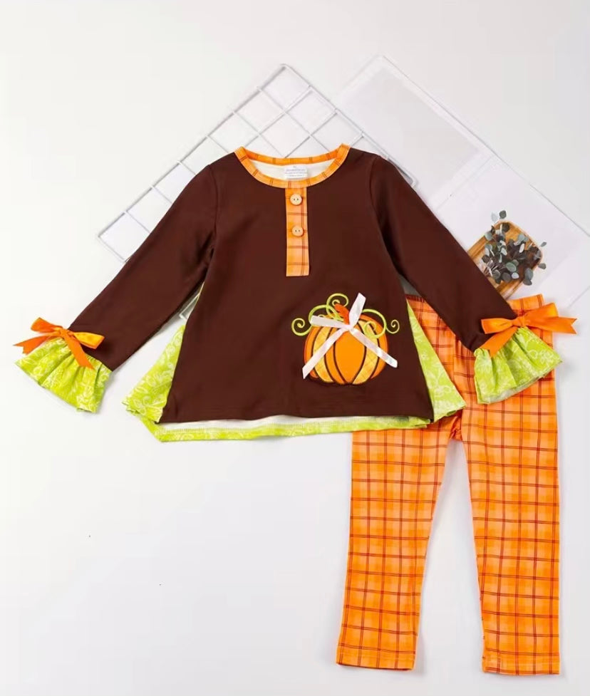 Pumpkin Bow Two Piece Set