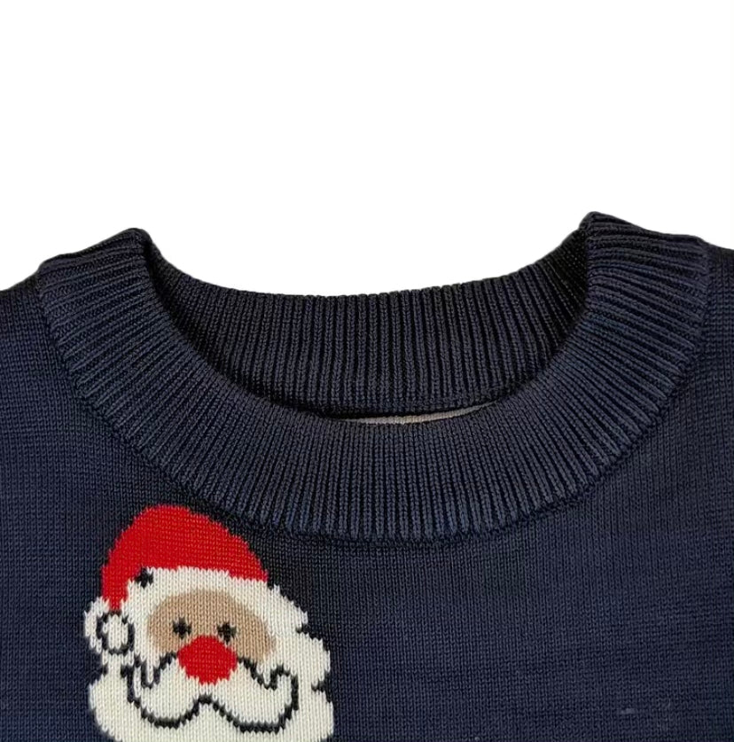 Navy Santa Sweater