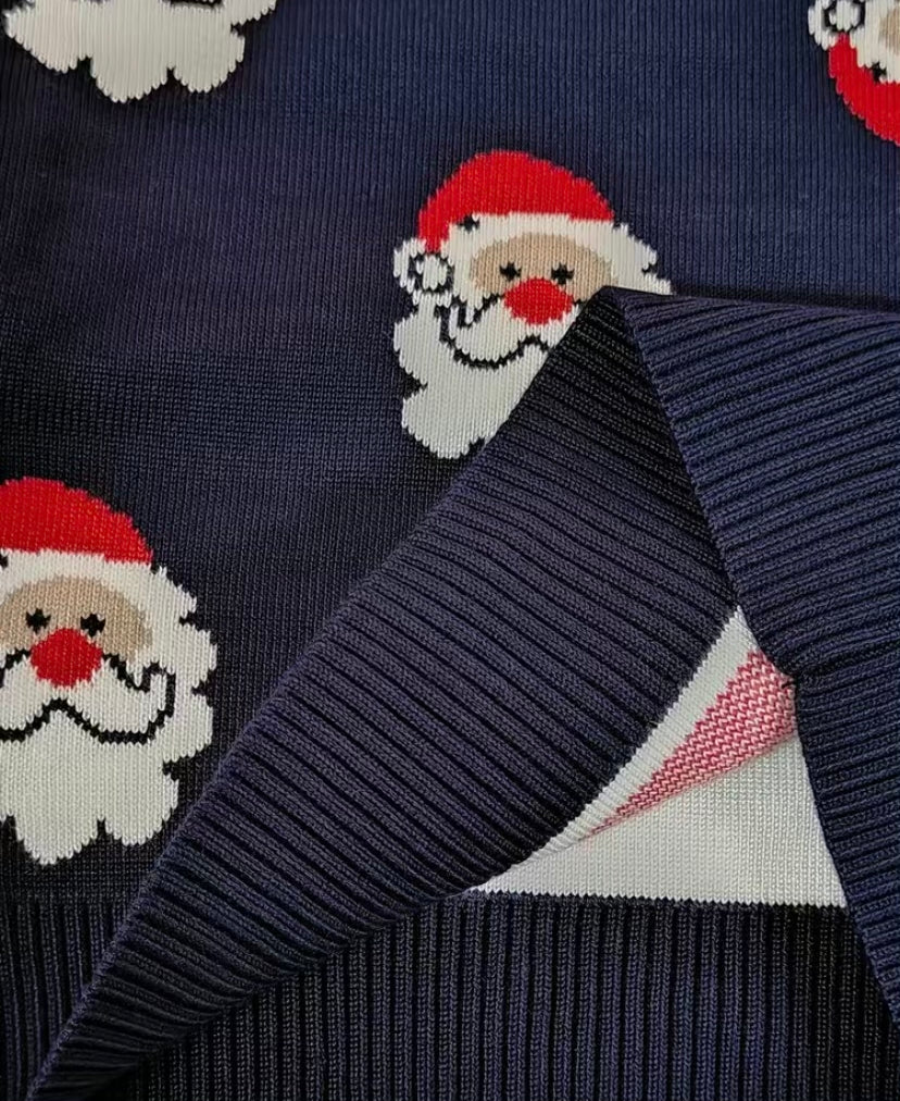 Navy Santa Sweater