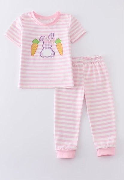 Pink Striped Bunny Pjs