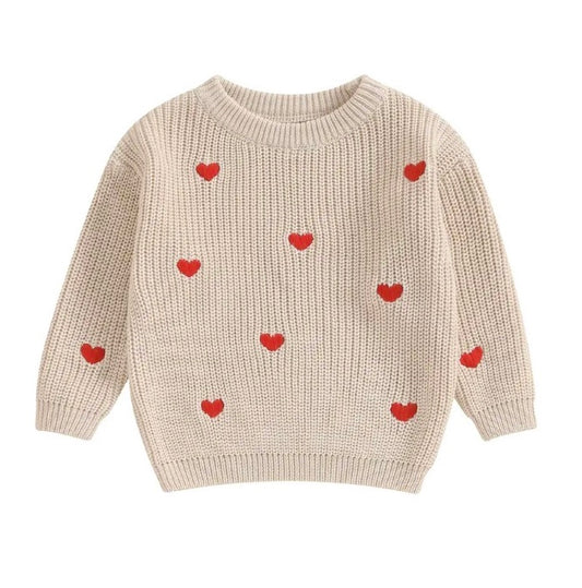 Beige Love Is In The Air Knit Sweater