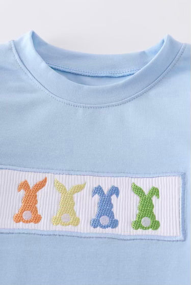 4 Lil Bunnies Long Sleeve Embroidered Shirt