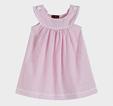 Pink Spring Seersucker Dress