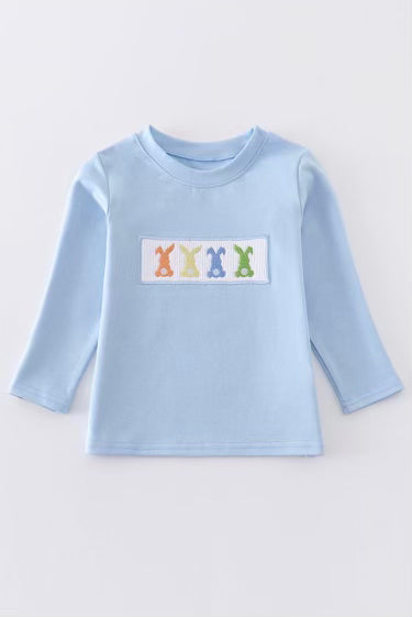 4 Lil Bunnies Long Sleeve Embroidered Shirt