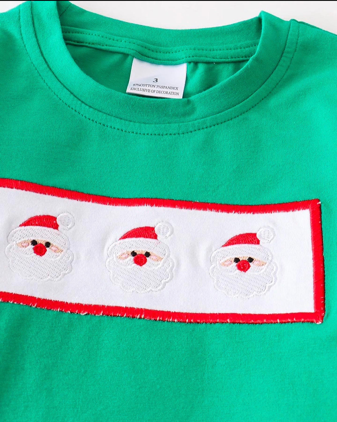 Green Plaid Santa Set