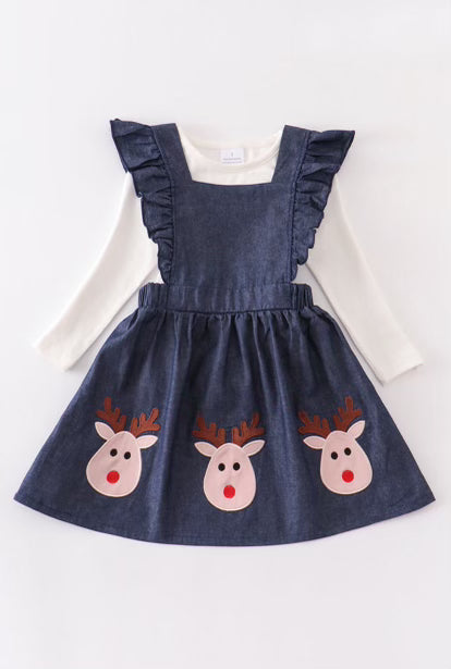 Ruffle Rudolph 2 Piece Dress