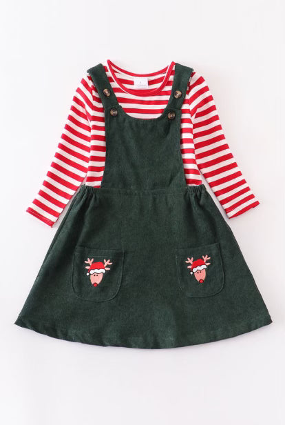 Corduroy Rudolph 2 Piece Dress