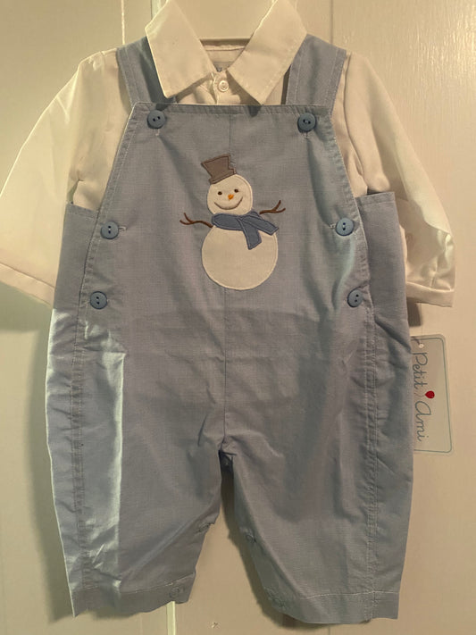 Petit Ami 2 Piece Snowman Longall