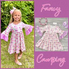Pink & Purple Camping Tent Dress