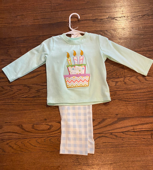 Mint Green Birthday Plaid
