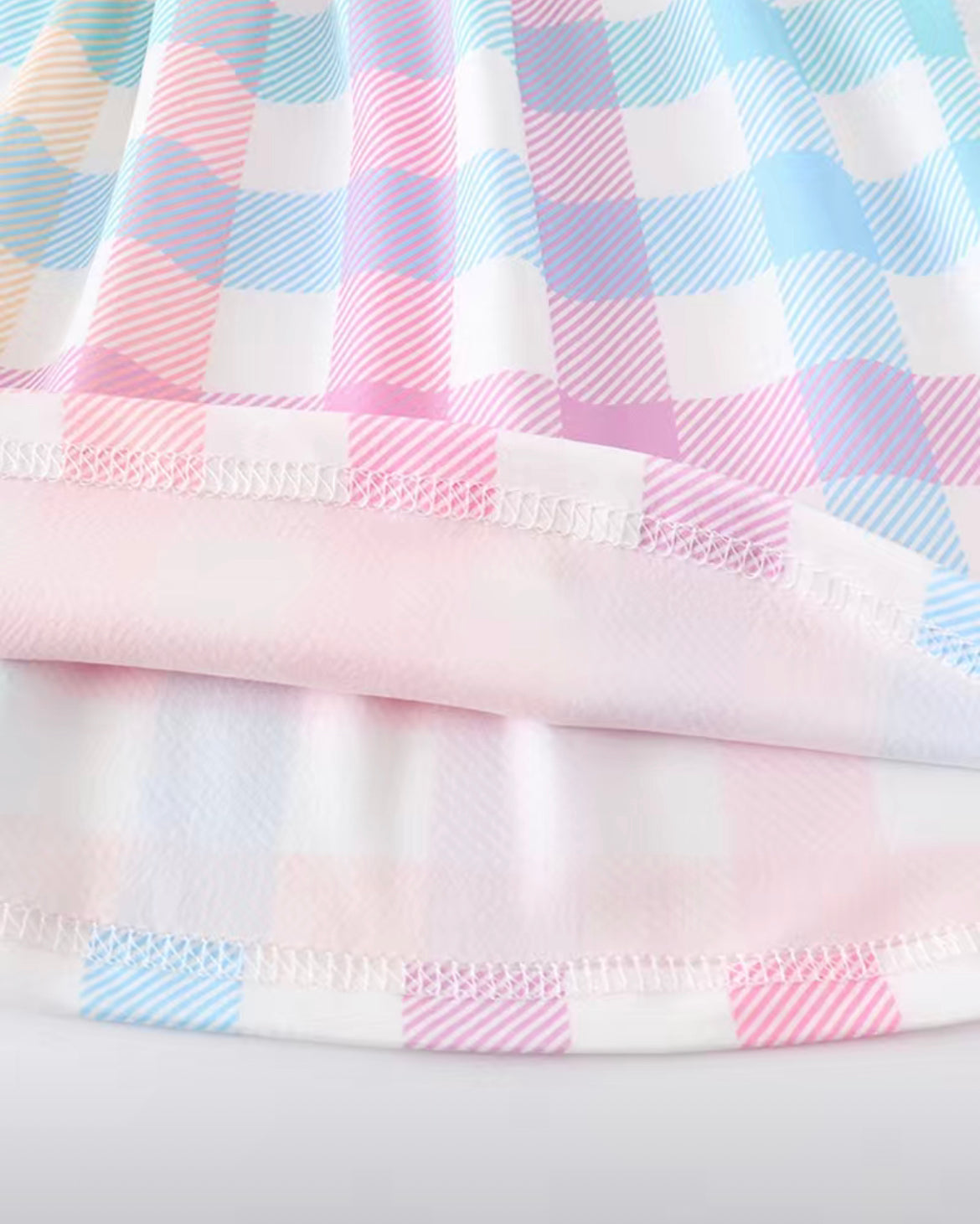 Pastel Plaid Ruffle Dress
