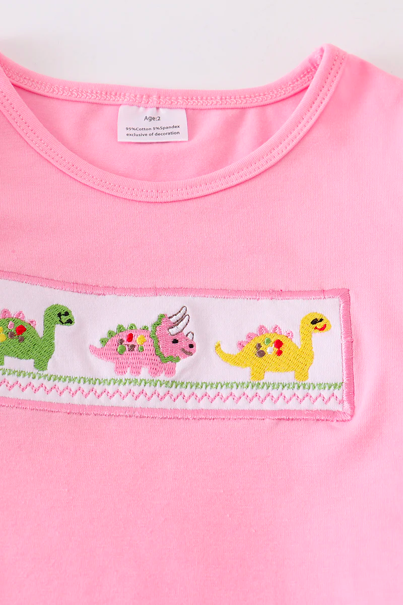 Pink Dinosaur Ruffle Set