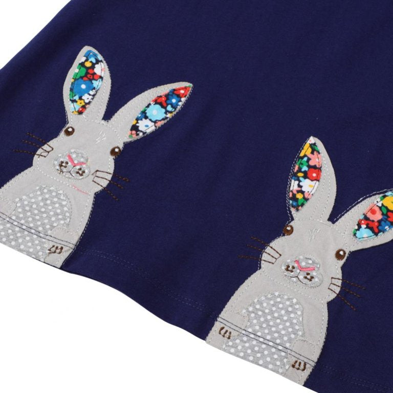 Floral Embroidered Bunnies Dress