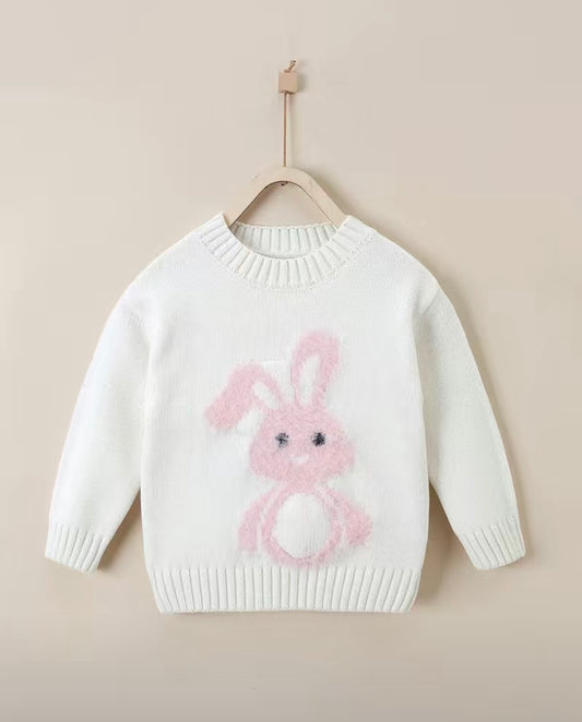Fuzzy Pink Bunny Sweater