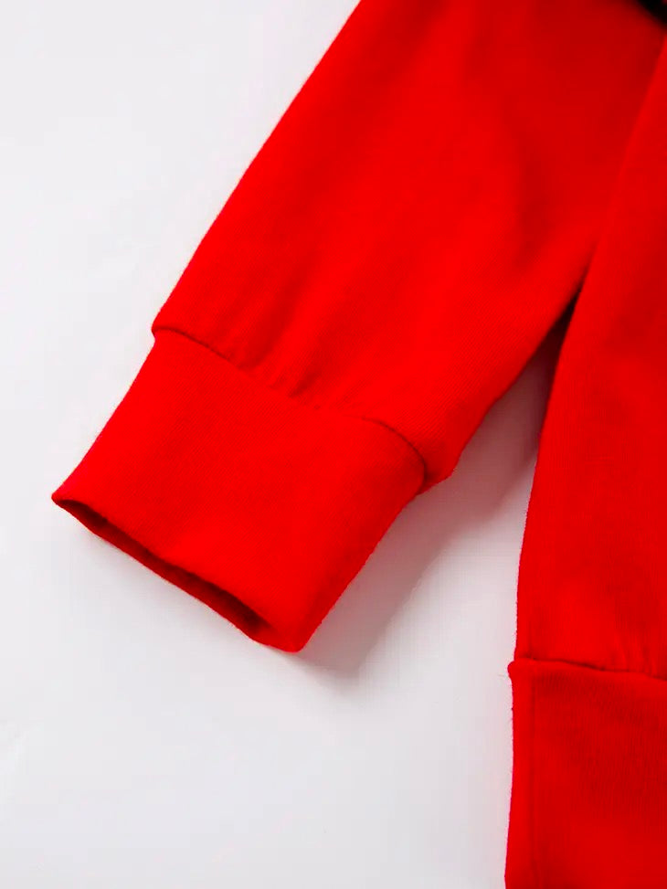 Red Heart Ruffle Top