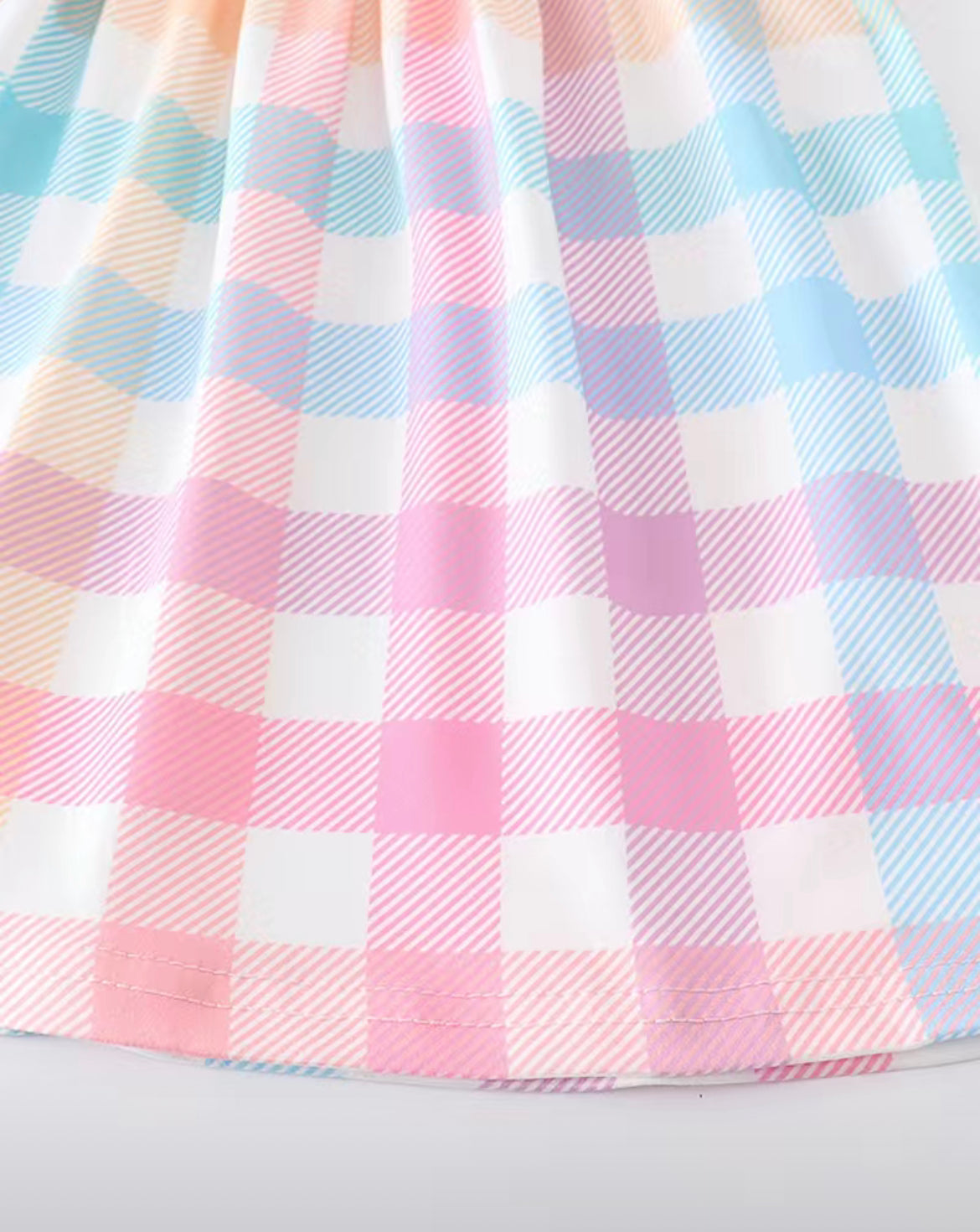 Pastel Plaid Ruffle Dress