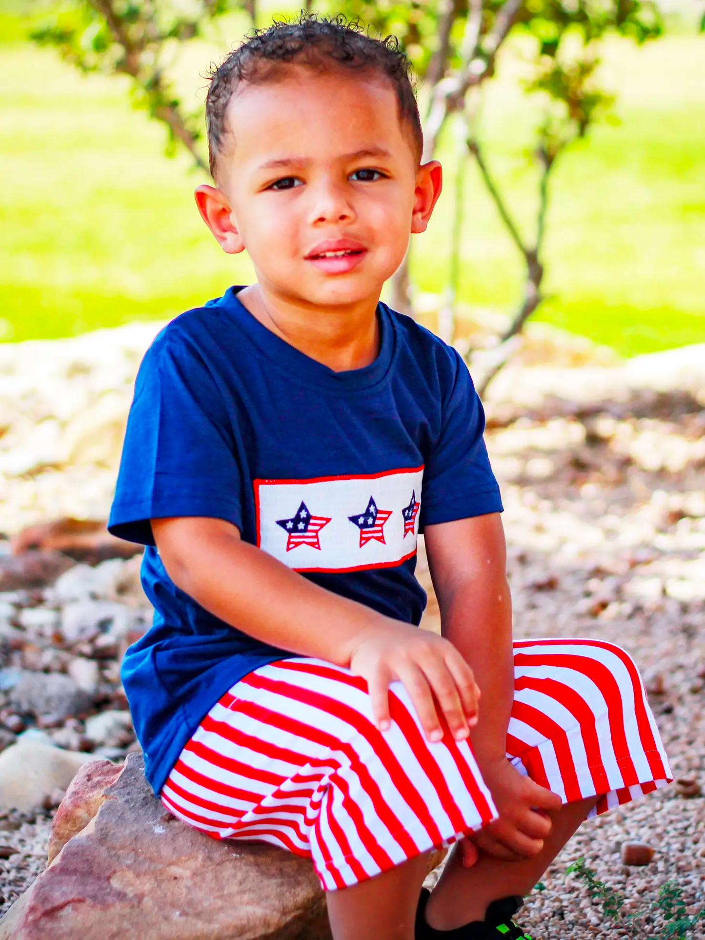 Embroidered 4th of July 2 Piece Boys Set