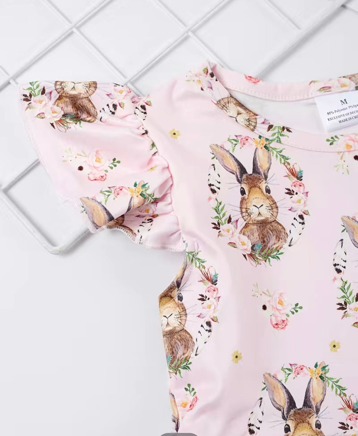 Ruffle Sleeve Easter Bunny Dress
